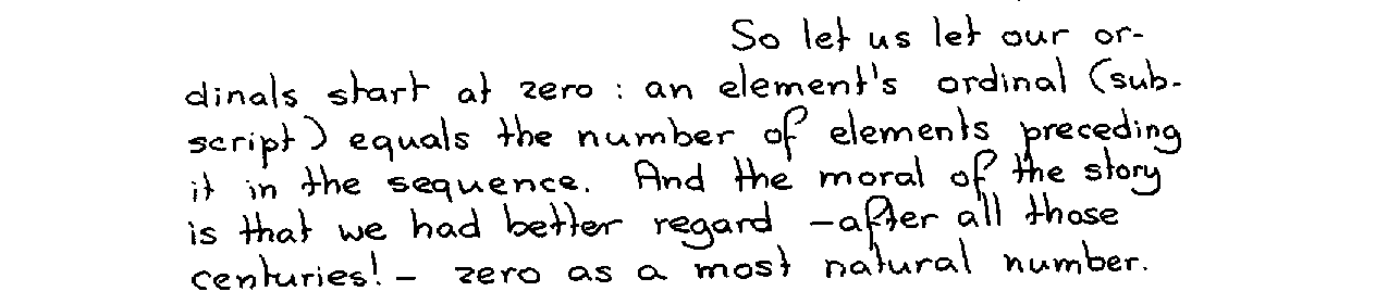 Screenshot of Dijkstra's conclusion on why numbering should start at zero